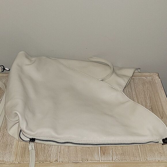 Laura Di Maggio convertible Bag Crossbody Shoulder  Off White Italian leather - Picture 5 of 11
